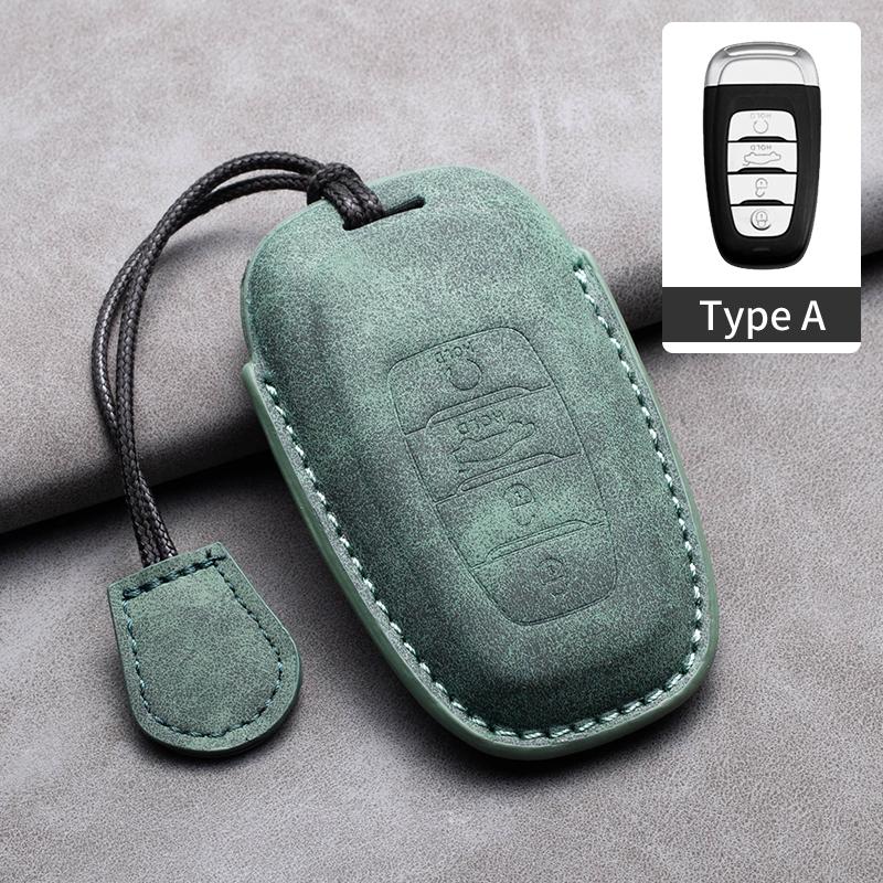 New Sheepskin Car Key Case Cover Protector Shell For FAW Hongqi H9 H7 H5 HS5 HS7 HS5 H7 H5 HS7 Smart Remote Keychain Accessories