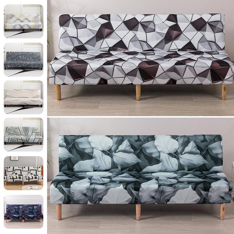 Чехол на футон без рукавов с цветочным принтом, эластичный чехол на диван-кровать, защитник мебели без подлокотников с эластичным низом, 1 шт.