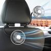 Miraitech Car Fan, Back Seat Car Fan, Double-Headed Fan, Headrest Fan, USB Powered, 3