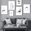 Wall Art Poster Naked Body Minimalist Sexy Woman Line Draw Art Print Black And White Canvas Painting Nordic Pictures Home Decor