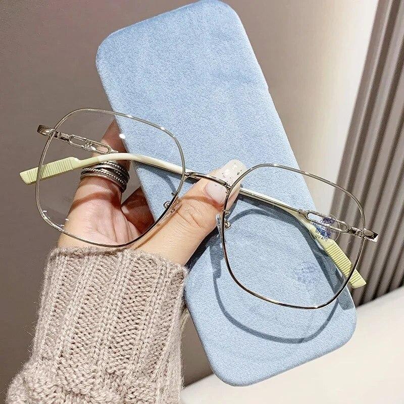 Роскошные квадратные женские очки для близорукости, унисекс, анти-синий свет, минус очки, оптические очки по рецепту, очки для короткого зрения