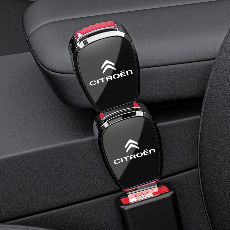 Для Citroen C4 C3 C2 C1 DS3 Berlingo Xsara Grand Picasso Cactus Расширитель зажима ремня безопасности автомобиля Металлическая пряжка-замок с значком
