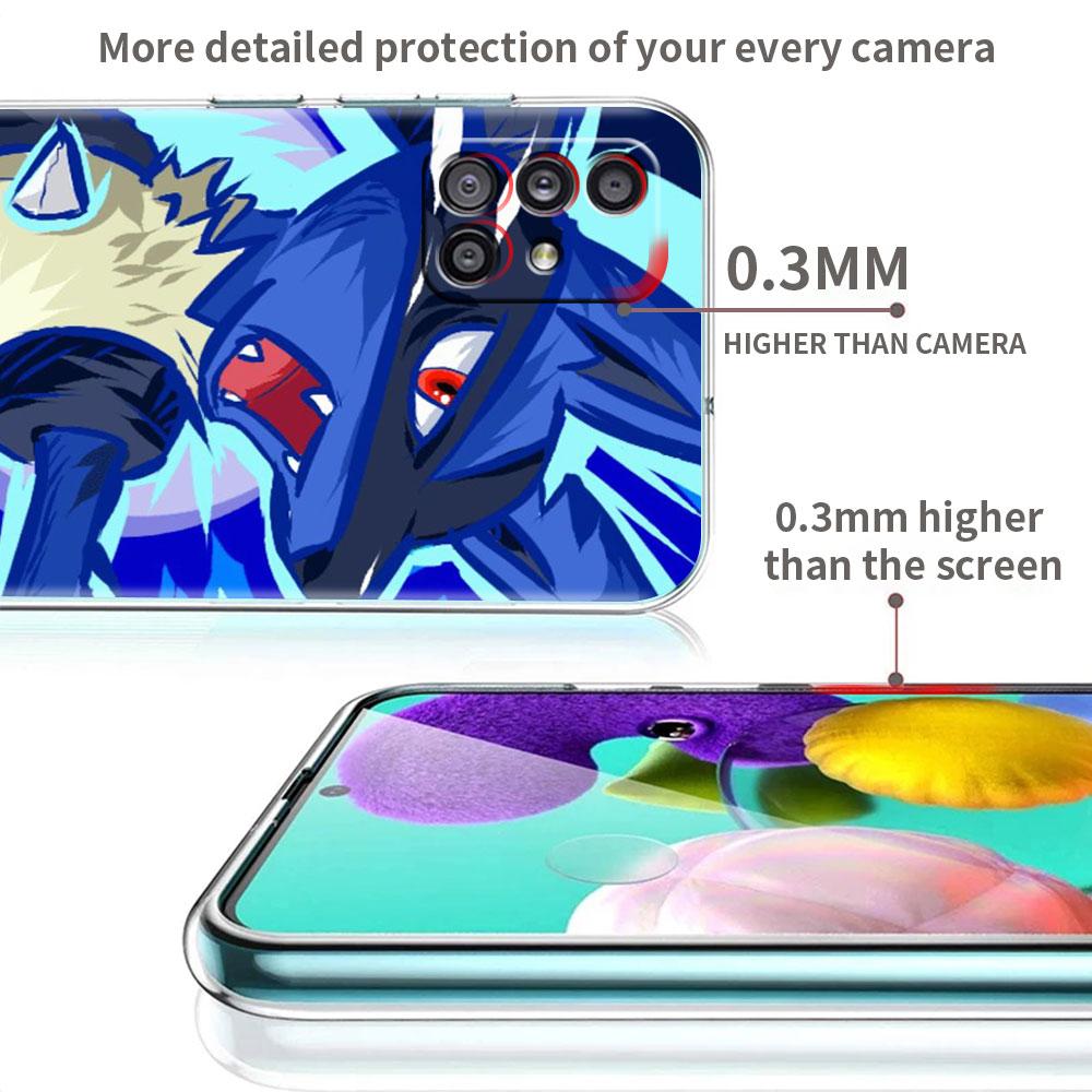 Прозрачный чехол для Samsung Galaxy A52 A12 A51 A32 A21s A71 A32 A22 50 A70 A31 A72 5G чехол для телефона аниме крутой покемон