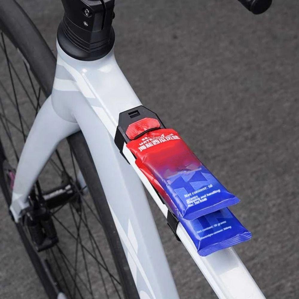 Portable Bicycle Energy Gel Holder Black Easy To Use Bicycle Energy Gel Fixator Lightweight Elastic Rope Bike Energy Bar Buckle