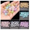 DIY Necklace Accessories 10pcs Acrylic Luminous Jelly Color Beaded Material Round Beads UV Dazzle Bracelet Fashion 10/12/14mm