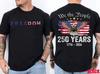 250 лет свободы 1776 2026 Патриотический Белоголовый орлан Флаг США Передняя задняя футболка