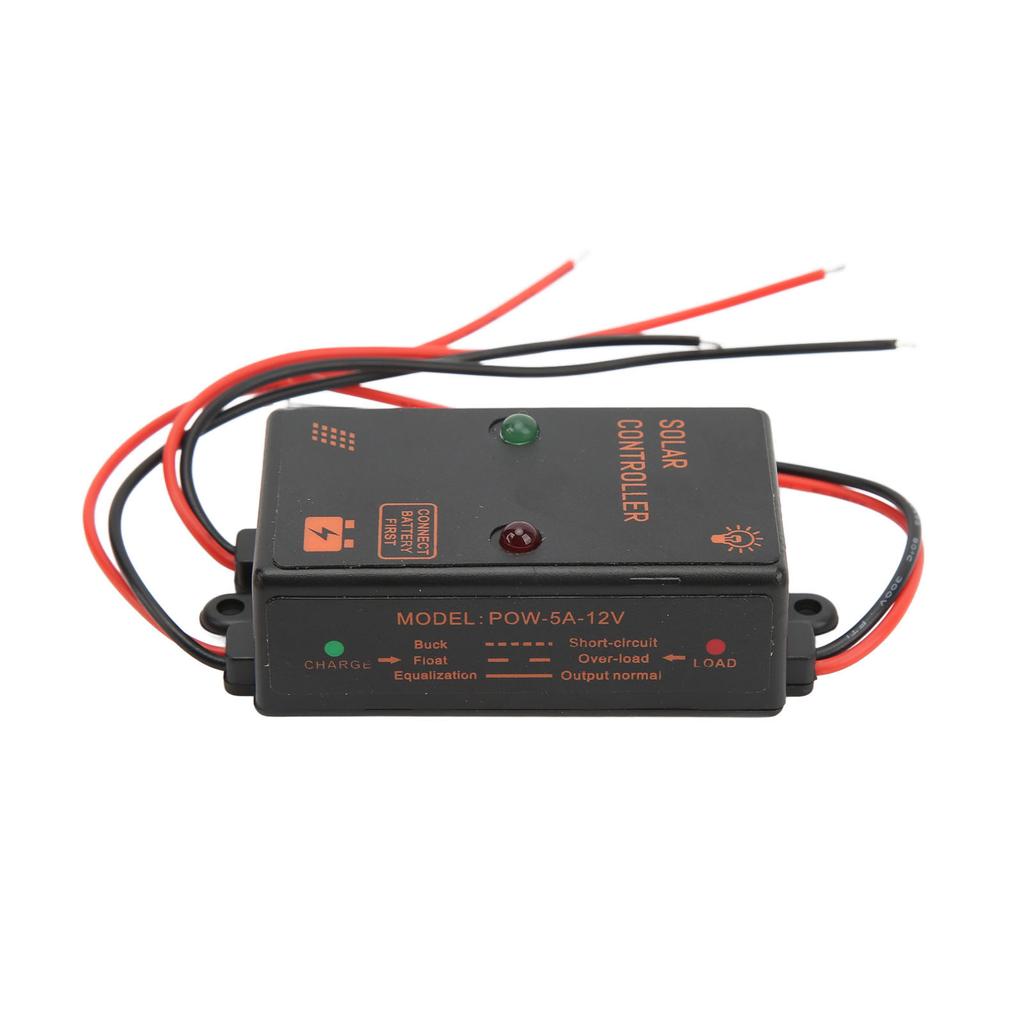 Solar Panel Controller IP67 Waterproof 24H Work PWM Charge Controller 5A 6V 12V Auto Adjustment