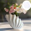 Shell Shaped Vase Resin Silicone Mold Fan Leaf Conch Pen Holder Concrete Mould Conch Shells Palm Leaf Flower Vase Gypsum Molds