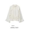 Araltay New Arrival Women's Clothing Fashion Style Fashion All-Match Casual Minimalist Long Sleeve Laminated Decoration Shirt Tops