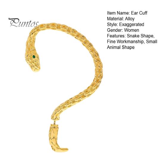 1 шт., серьги-манжеты в форме змеи, ретро серьги с маленькими животными, серьги тонкой работы, модные аксессуары