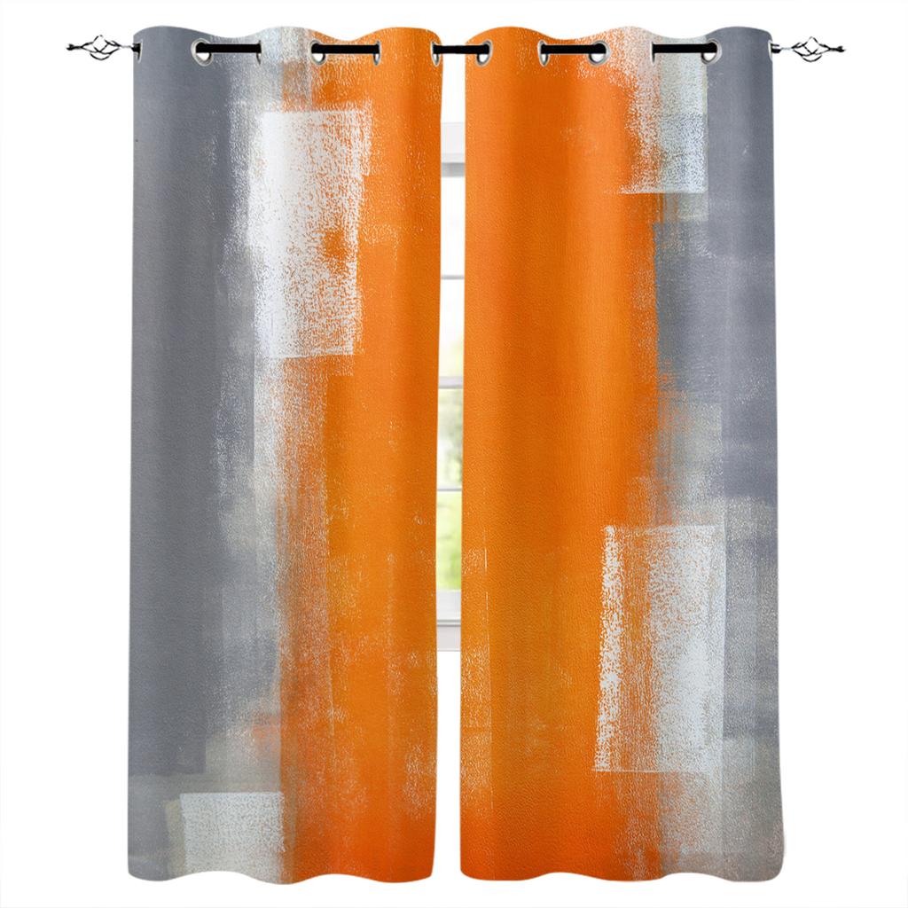 Желто-серые абстрактные художественные текстурированные шторы для спальни, кухни, оконные занавески, занавески для гостиной