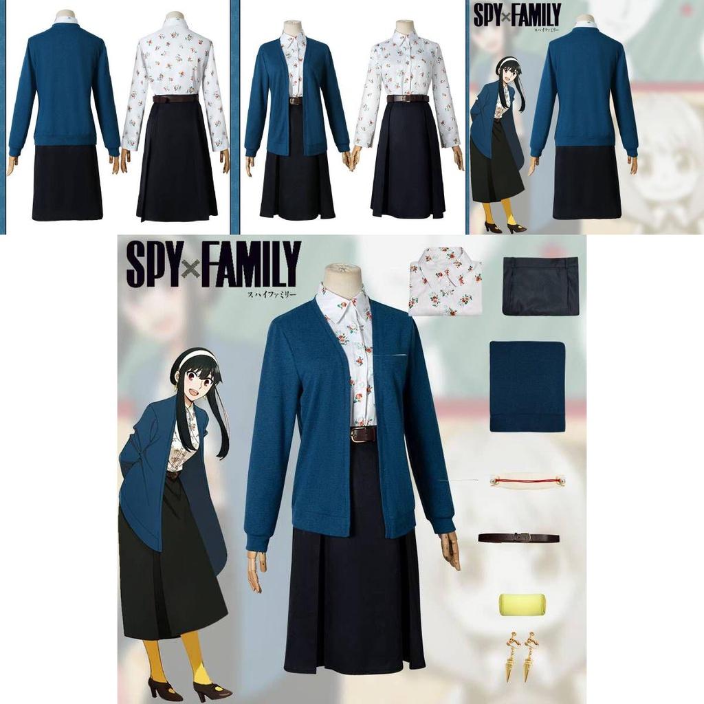 Spy×family Йор Форджер Женский Косплей Комплект Соблазнительное Полиэстеровое Платье для Рождественской Вечеринки