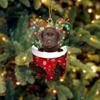 Unique Doggy Christmas Tree Hangers Festival Dog Shape Christmas Tree Hanging Ornament Acrylic Hanging Decoration