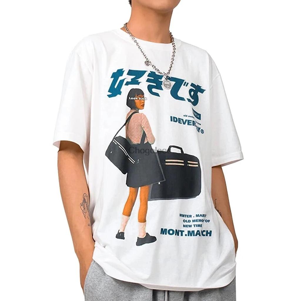 Хип-хоп уличная футболка Harajuku футболка для девочек японская футболка с принтом кандзи 2022 унисекс летняя футболка с коротким рукавом хлопковые свободные топы футболки