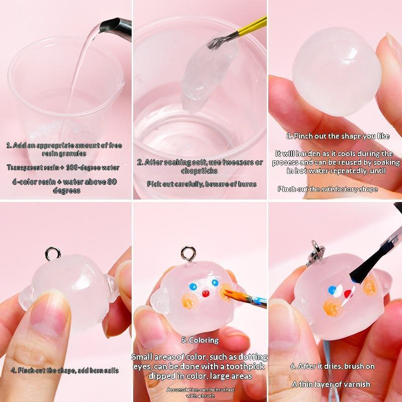 Термопластичные формовочные смоляные гранулы 200/500 г Easy Shape Нетоксичные смоляные бусины для начинающих DIY-поделок и хобби