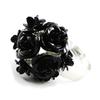 [H9847] — Черное дизайнерское кольцо Boules de Roses