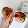 Модные женские солнцезащитные очки в корейском стиле 2023 года с УФ-защитой и большой оправой для круглых лиц
