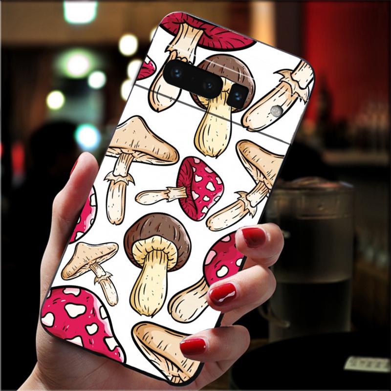 Phone Case for Google Pixel 10 9 Pro XL 9A 8 7 6 Pro Pixel 8A 7A 6A Pixel 8 7 6 5 Mushrooms Case
