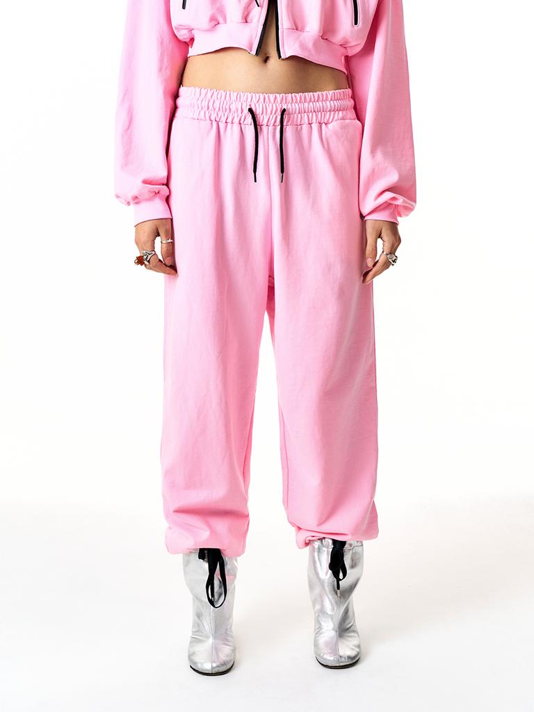 YEEL Chain Logo Jogger Pants Pink
