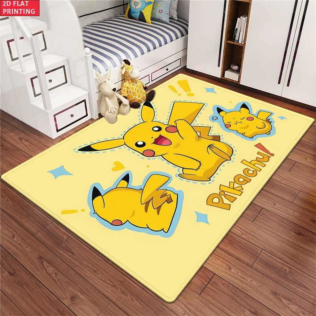 Cute Yellow Cartoon Character Area Rug Anti Slip Washable Floor Mat For Kids Bedroom Living Room Game Bedroom Home Decor Carpet
