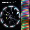 20 Pcs. Rainbow Reflective Car Wheel Stickers Luminous Night Warnings Warning Decal