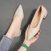 Women Dress Shoes Square Toe Boat Shoes Low Heels Pumps Slip On Ladies Shoes Plus Size 41 White Wedding Shoe  Mujer