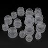 500 Pcs Disposable Tattoo Ink Cups Plastic Tattoo Ink Holder Small Tattoo Ink Cup with Ring Base for Tattoo Artists Studios