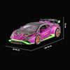 1/24 масштаб Lambo, литая под давлением модель автомобиля, игрушечный автомобиль с откатным механизмом, звуковым светом и распылителем для детей, коллекция подарков для мальчиков и девочек