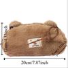 Zipper Capybara Pencil Case Cartoon Stationery Bag Portable Plush Animal Pen Bag  Student