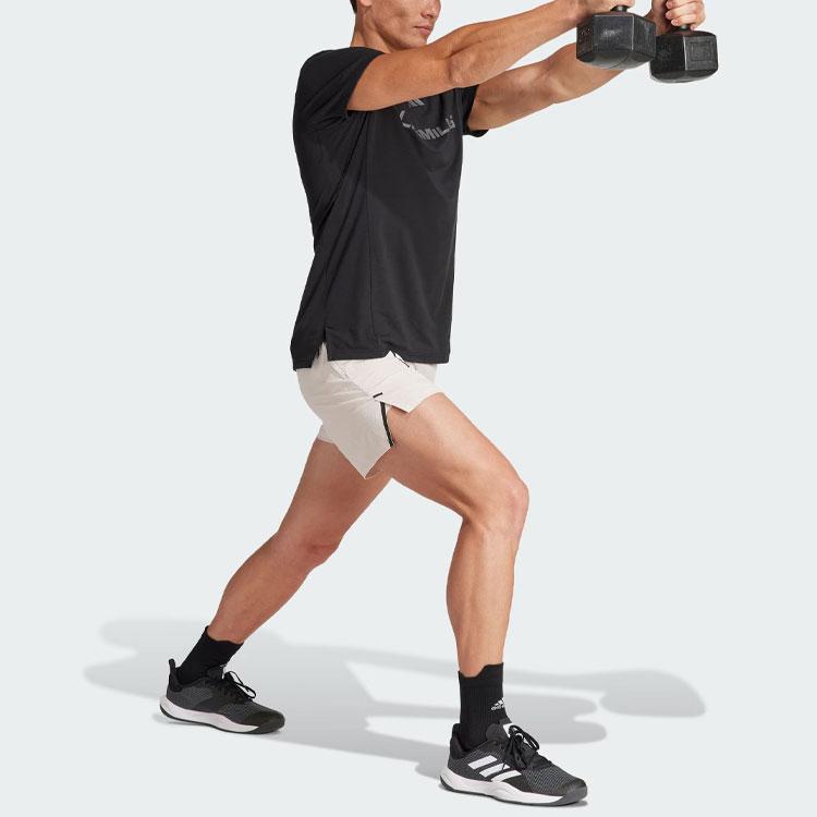 adidas Футболка Les Mills Graphic Tee, черная, мужская, уличная одежда IX7977