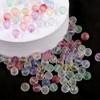 50Pcs 8mm Multicolor Transparent Frosted Glass Loose Beads With Gold Foil For Jewelry Decoration Making DIY Necklace Bracelet Earring