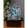 Tabletop Water Fountain | Polyresin Indoor Outdoor Water Fountain with LED Lights | Home Decor, Office, Living Room