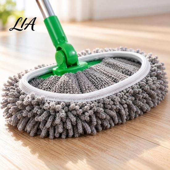 Hardwood Floor Cleaning Supplies Microfiber Chenille Mop Pad, Washable Reusable Replacement Cover, Elastic Absorbent Refills Design Mopping