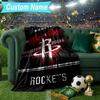 Custom Name Blanket Rockets Team Art Blanket Bedding Blanket for Travel, Camping, Living Rooms, Offices, Sofas, Fan Christmas gift
