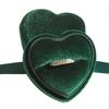 Delicate Jewelry Storage Container Unique Heart Shaped Jewelry Box with Velvety Interior for Rings Storage and Display