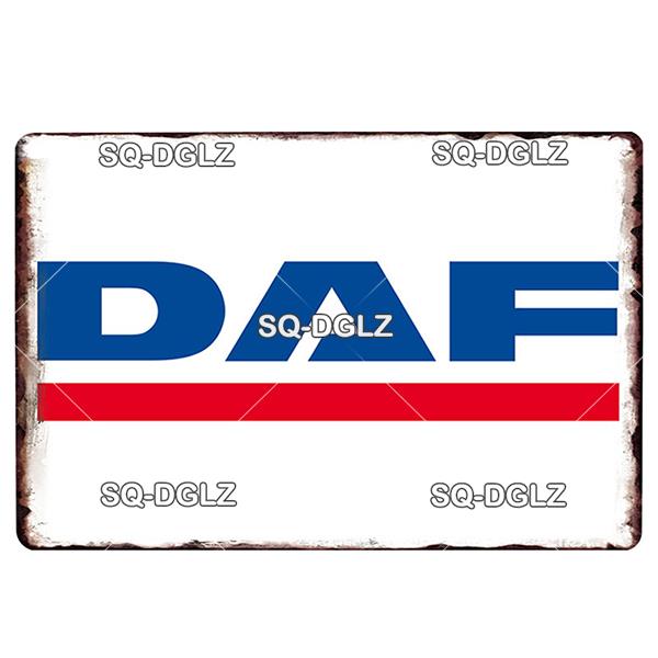 Металлическая табличка DAF Винтажная табличка Грузовик Жестяная табличка Настенный декор Для бара Паба Металлические изделия Ретро Вечеринка Постер Подарок На заказ Оптом