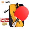 OLIKEI 9-ply Ayous Wood Long Handle Ping Pong Racket Table Tennis Rackets Ping Pong Paddle Astringent No Pimples Rubber Ping-Pong Bat