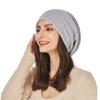 Women Cashmere Slouchy Beanie Hat Winter Thick Crimping Wool Knitted Warm Soft Skullies Beanies For Big Size For Lady Cap