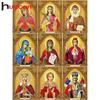 Huacan Diamond Painting Religion Madonna Full Square Diamond Embroidery Home Decoration 5D Diy Mosaic