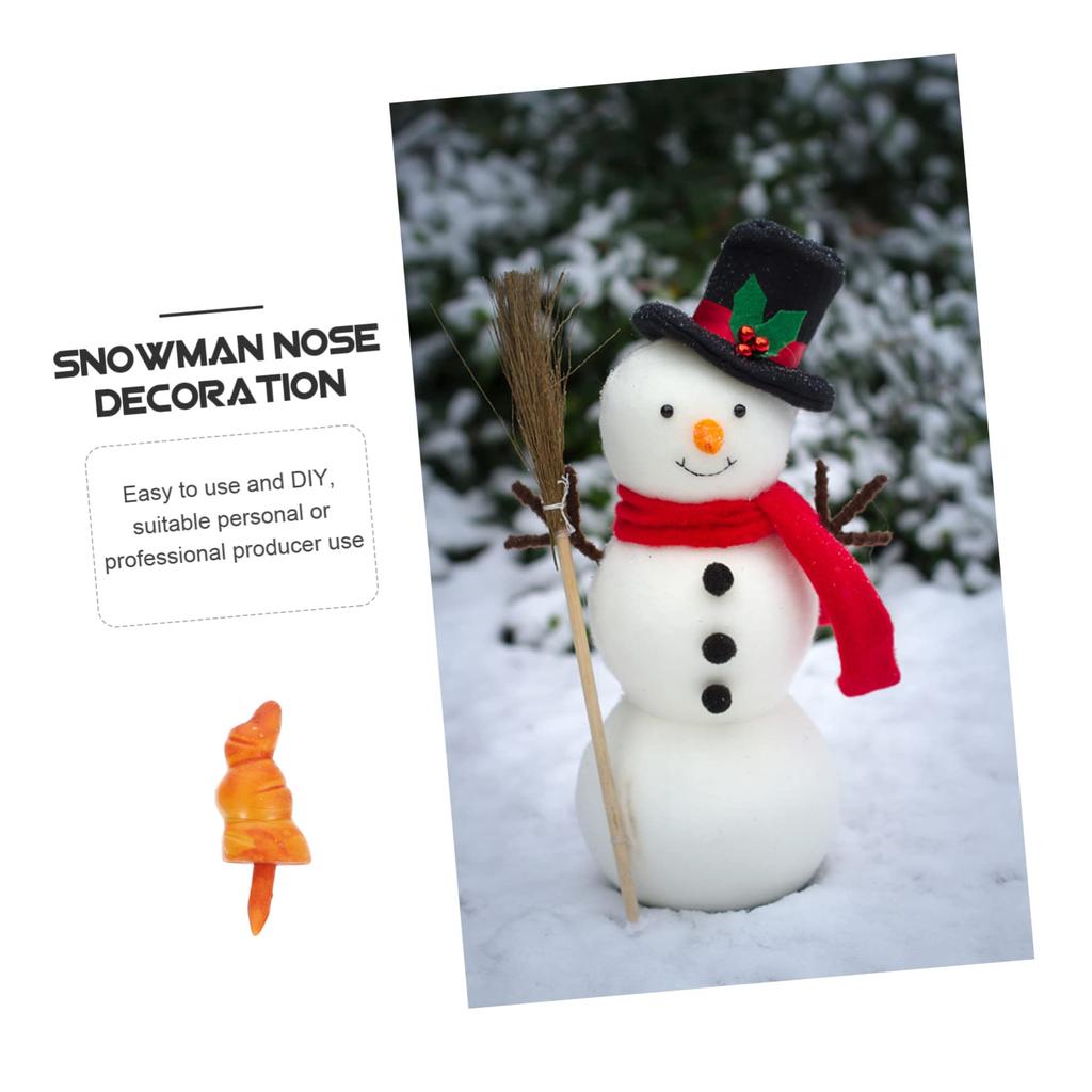 NUOLUX 50pcs Snowman Toy Accessories, Christmas DIY Ornaments, Decorative Noses, Snowman Noses, Santa Claus Noses, Craft Toys, Christmas Noses, DIY