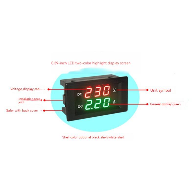 YB4835VA DC0-600V 1000V DC Цифровой дисплей Вольтметр и Амперметр Двойной дисплей Цифровой 1KV Высоковольтный измерительный прибор