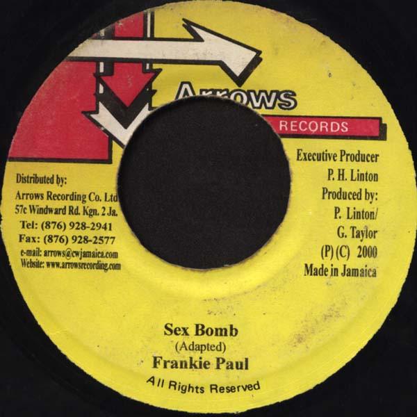 Пластинка 7 дюймов FRANKIE PAUL Sex Bomb NONE Arrows Records 2000 Ямайка Регги Ска Даб Б/у