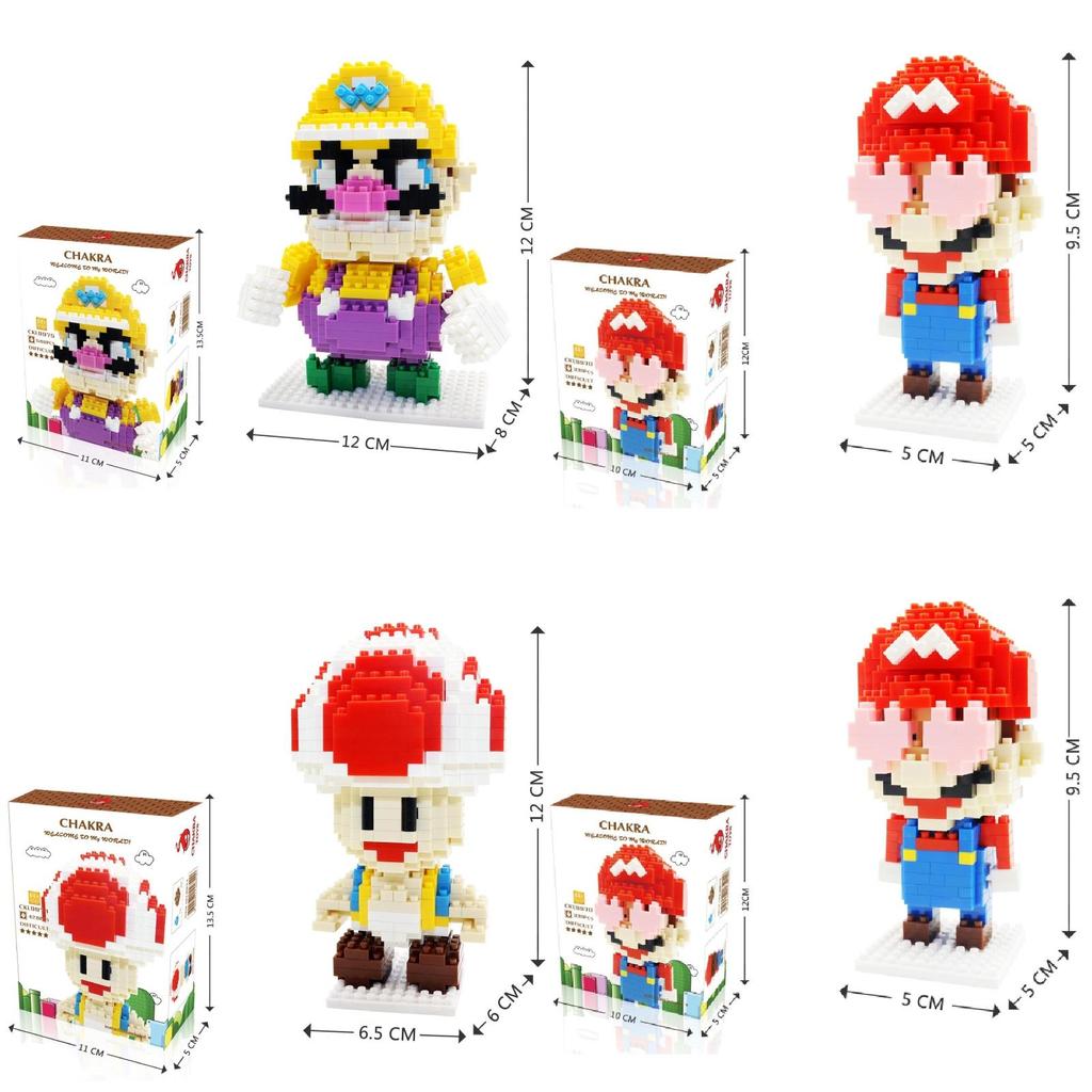 Пластиковая головоломка Super Mario Bros для детей, развивающий конструктор, подарок