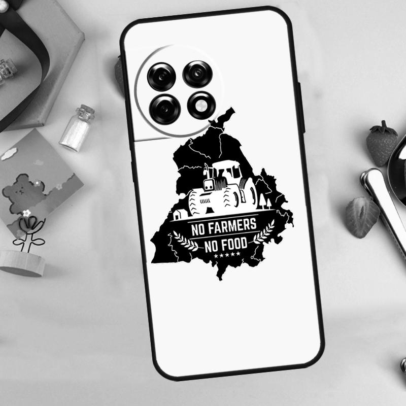 No Farmers No Food Case For OnePlus 15 13 12 11 10 9 13T 13R 12R 10R 10T 8T Nord 5 CE 4 3 2 Lite N20 N30 Cover