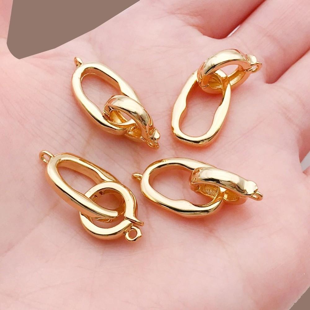 3pcs DIY Necklace Clasp Copper Handmade Necklace Clasp Jewelry Connector Buckle Jewelry Making