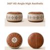 PU Leather Ottoman Pouf Fillable Design Round Pouf Cover New Floor Seat Cushion  Home Use