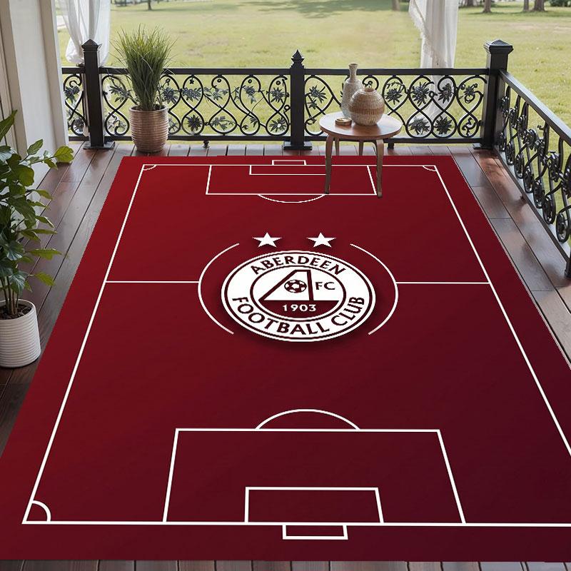Soft Floor Carpet Aberdeen FC Pattern Area Rug Decorative Mat For Home Room Decoration