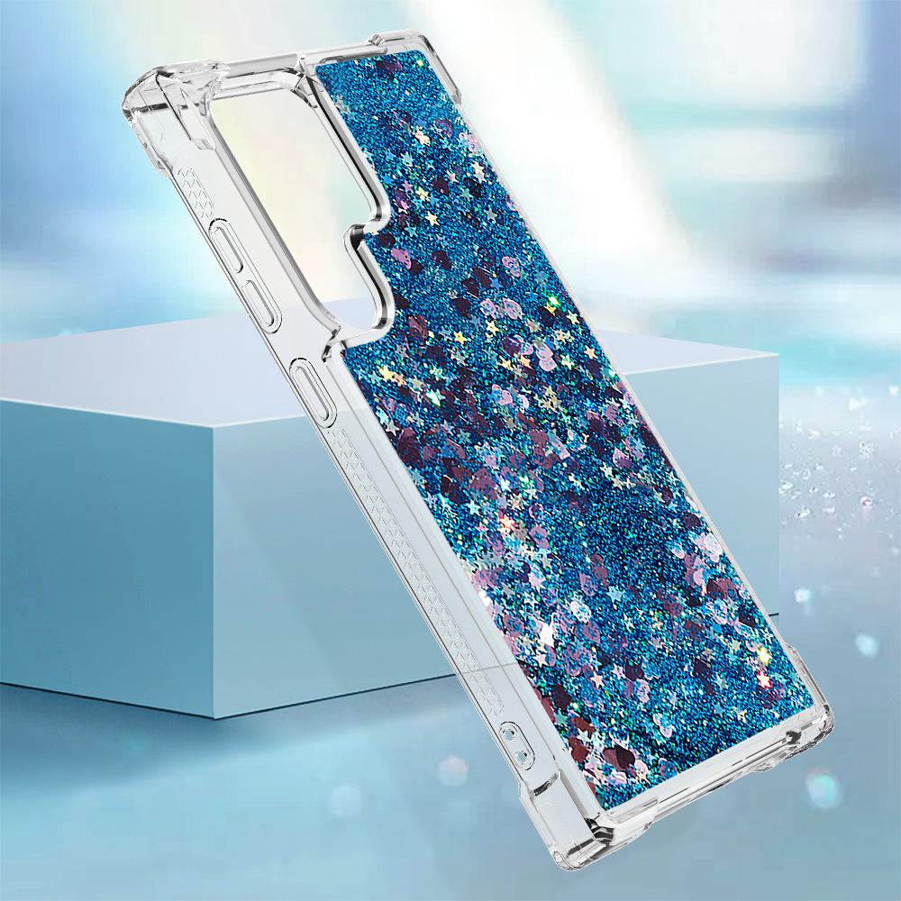 Блестящий Жидкий Чехол-Блестка с Песком для Samsung Galaxy S25 Edge S24 S23 S22 Ultra S21 Plus S20 FE 5G Противоударный Прозрачный Чехол