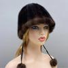 Fishing Hat Women Fur Hat Winter Warm Natural Mink Fur Balls Hats Stylish Female Bonnets