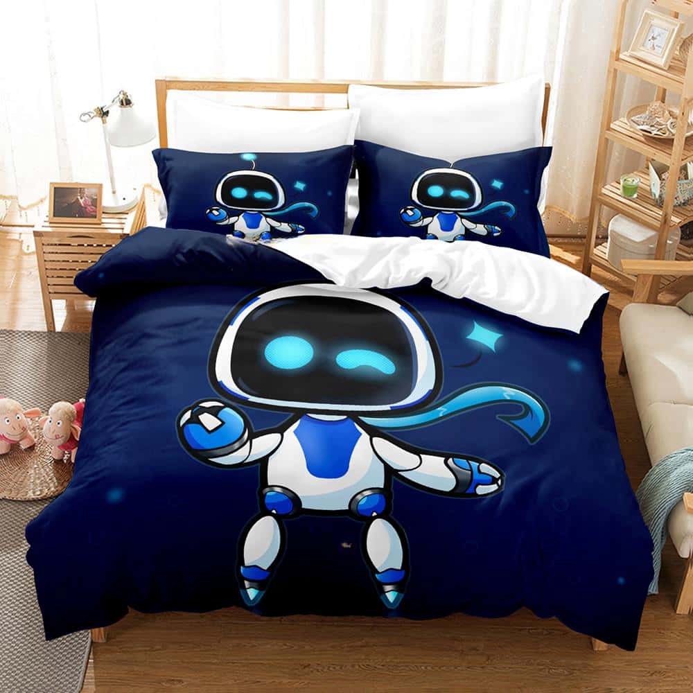 3D Print Anime Astro Bot Bedding Collection Single Twin Full Queen King Size Bed Collection Adult Kid Bedroom Duvet Cover Collections Home Textiles